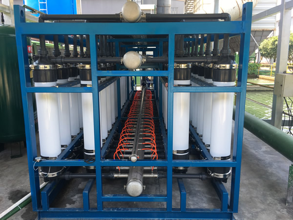 宮奇超濾膜在浙江建德某五金廠金屬粉廢水達80噸每小時