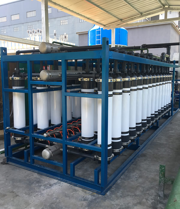 宮奇超濾膜在浙江建德某五金廠金屬粉廢水達80噸每小時